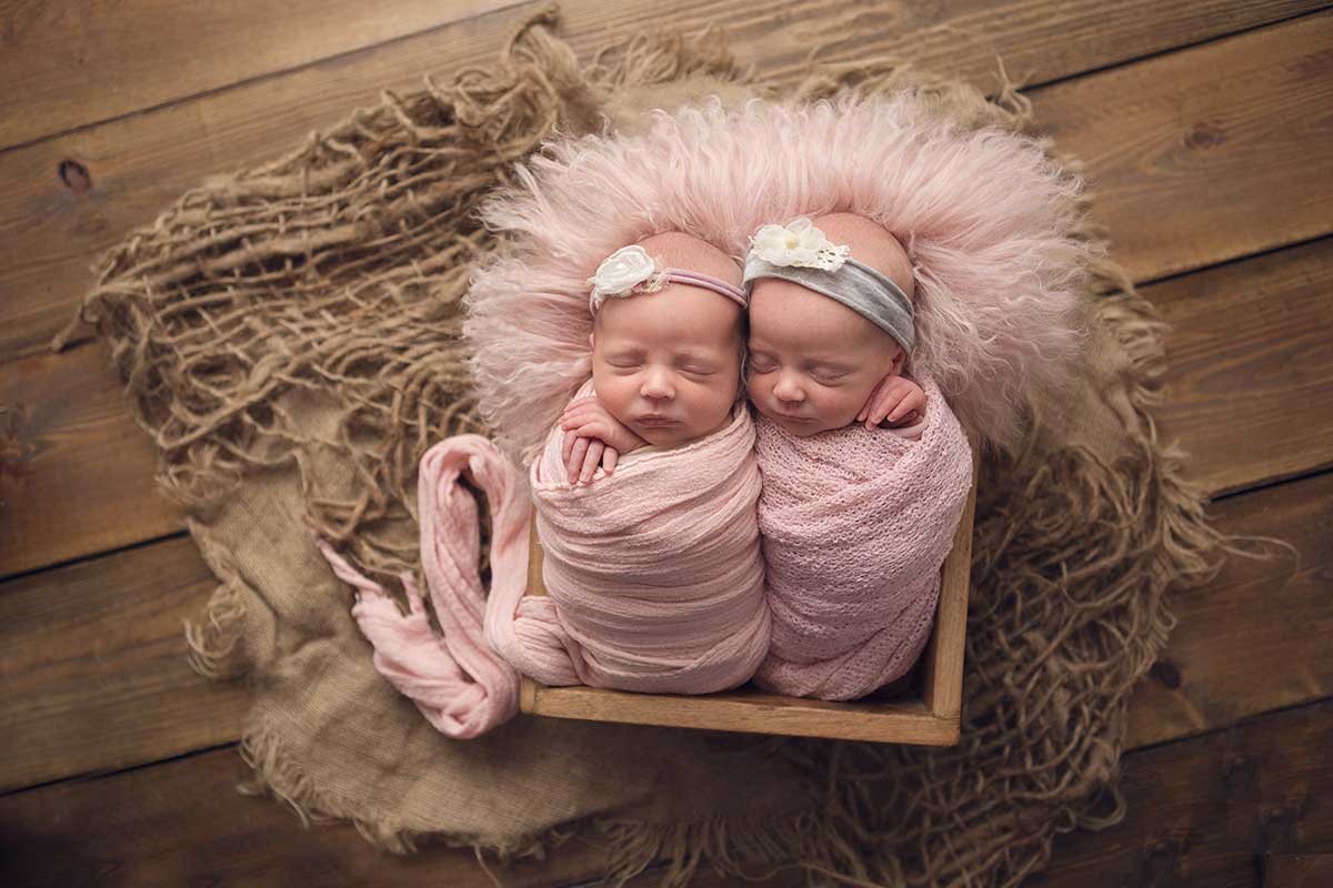 Glasgow Newborn Photographer Identical Twin Girls